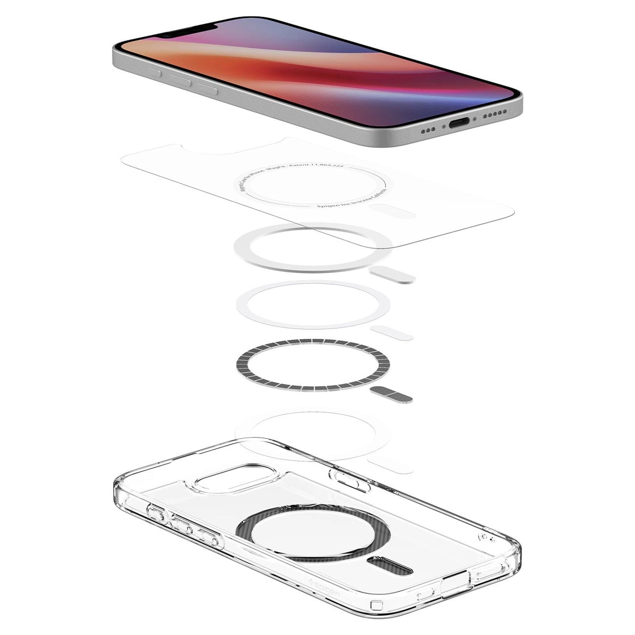 Spigen Ultra Hybrid MagSafe iPhone 16e Carbon Fiber Case - Clear_5