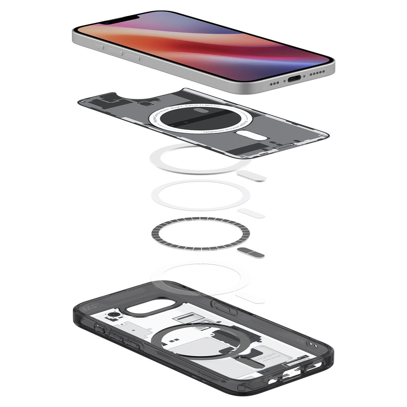 Spigen Ultra Hybrid MagSafe Case for iPhone 16e Zero One - Black_8