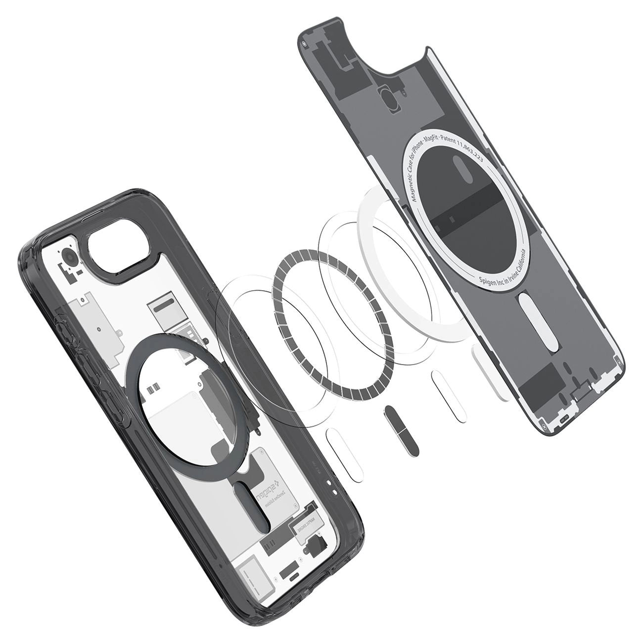 Spigen Ultra Hybrid MagSafe Case for iPhone 16e Zero One - Black_7