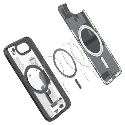 Spigen Ultra Hybrid MagSafe Case for iPhone 16e Zero One - Black_7