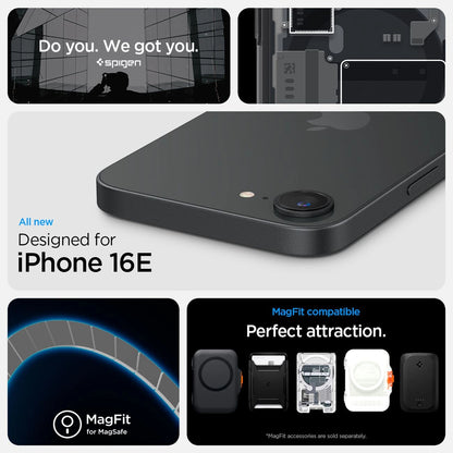 Spigen Ultra Hybrid MagSafe Case for iPhone 16e Zero One - Black_9