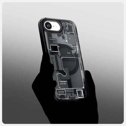 Spigen Ultra Hybrid MagSafe Case for iPhone 16e Zero One - Black_10
