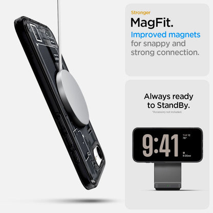 Spigen Ultra Hybrid MagSafe Case for iPhone 16e Zero One - Black_12
