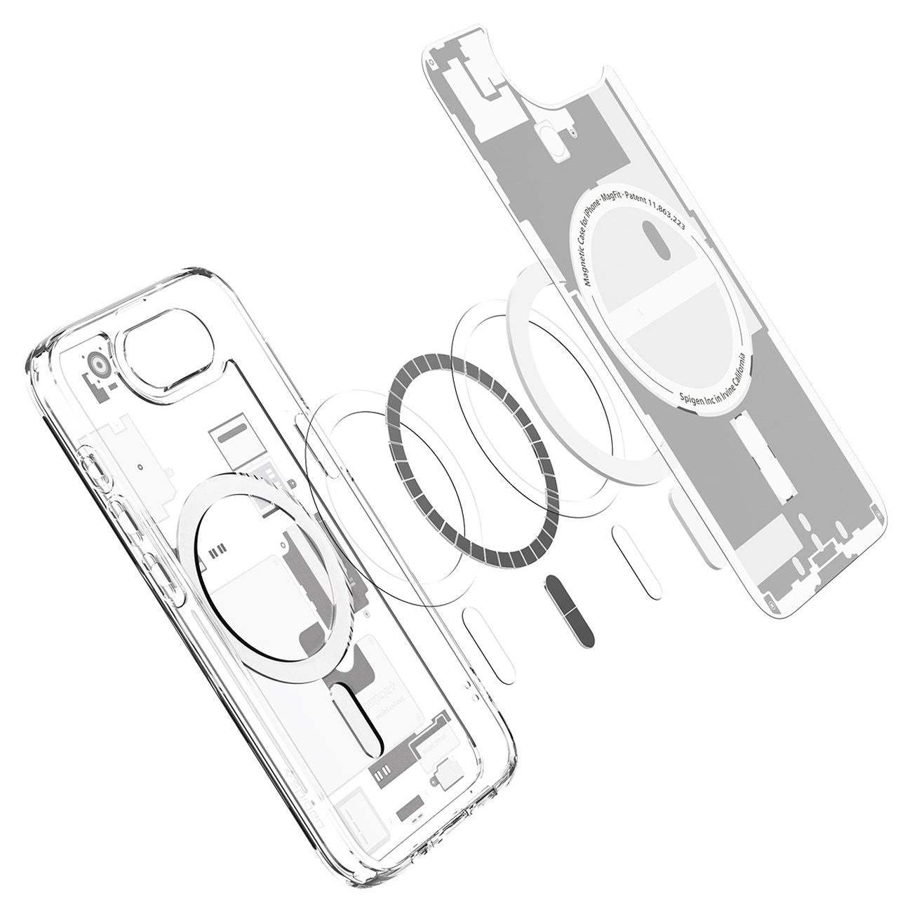Spigen Ultra Hybrid MagSafe Case for iPhone 16e Zero One - White_7