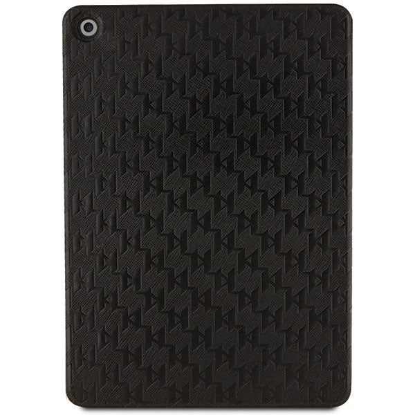 Karl Lagerfeld Saffiano Monogram Ikonik Case for iPad 10.2" 2019 (7th gen.) Folio Magnet Allover Cover - Black_1