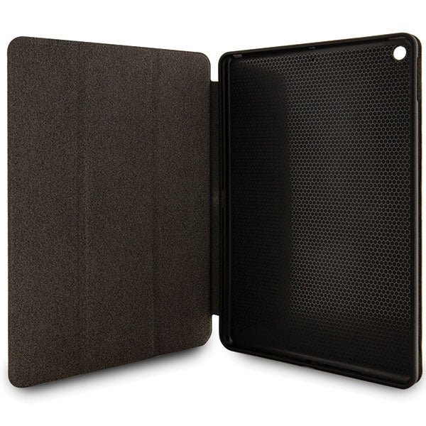 Karl Lagerfeld Saffiano Monogram Ikonik Case for iPad 10.2" 2019 (7th gen.) Folio Magnet Allover Cover - Black_2