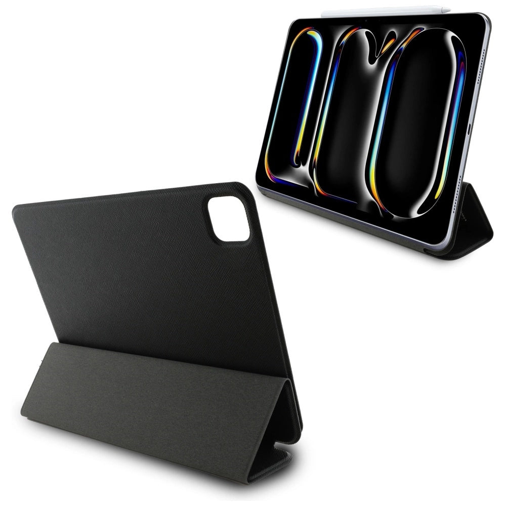 Karl Lagerfeld Saffiano Magnetic Karl &amp; Choupette iPad Pro 11" 2024 Book Cover Case - Black_5