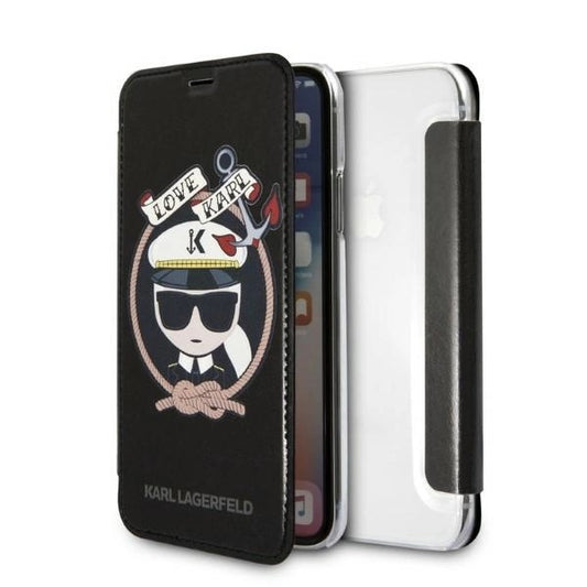 Karl Lagerfeld Signature Glitter iPhone X/Xs Case - Black_0