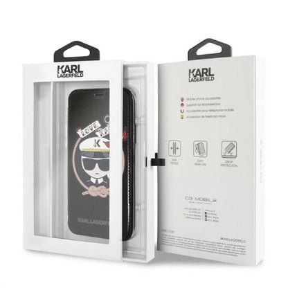Karl Lagerfeld Signature Glitter iPhone X/Xs Case - Black_9