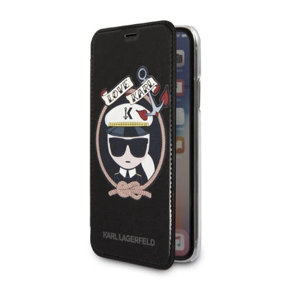 Karl Lagerfeld Signature Glitter iPhone X/Xs Case - Black_1
