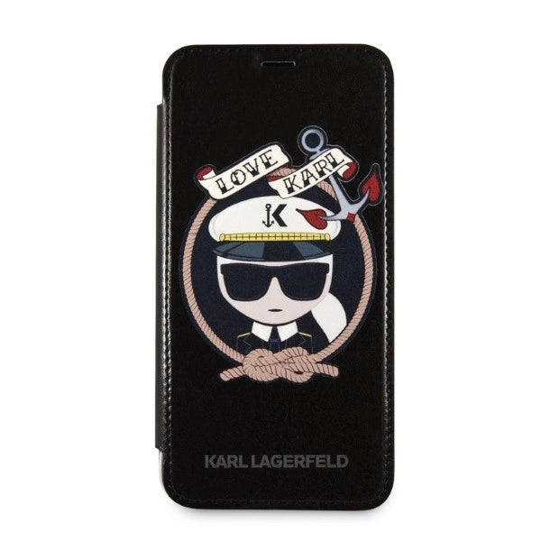Karl Lagerfeld Signature Glitter iPhone X/Xs Case - Black_4