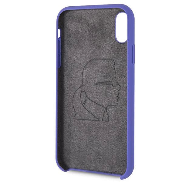 Karl Lagerfeld Silicone iPhone Xr Case - Purple_3