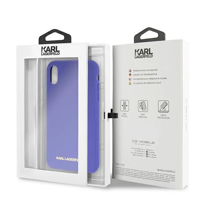 Karl Lagerfeld Silicone iPhone Xr Case - Purple_6