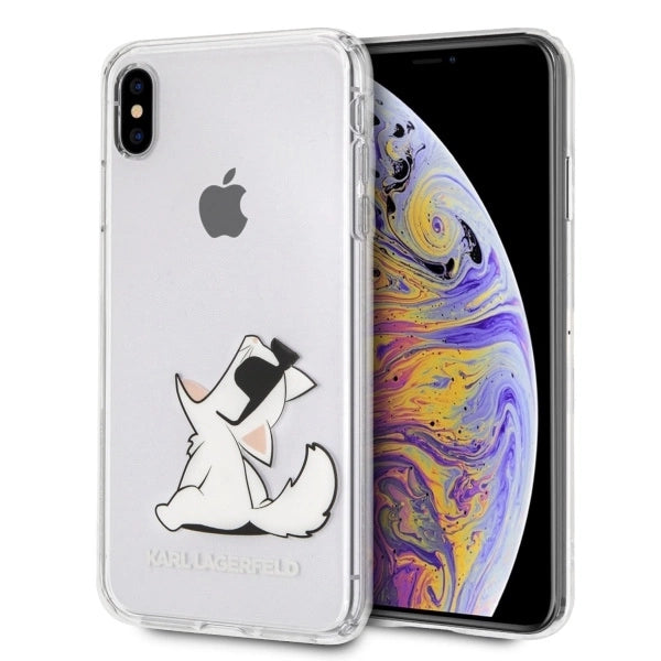 Karl Lagerfeld Choupette Fun iPhone Xs Max Case - Transparent_0