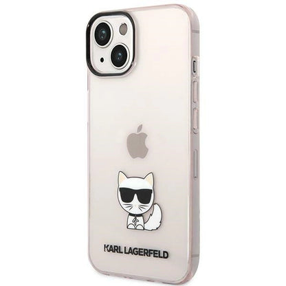 Karl Lagerfeld Transparent Choupette Body Case for iPhone 14 Plus / 15 Plus 6.7" - Pink_1