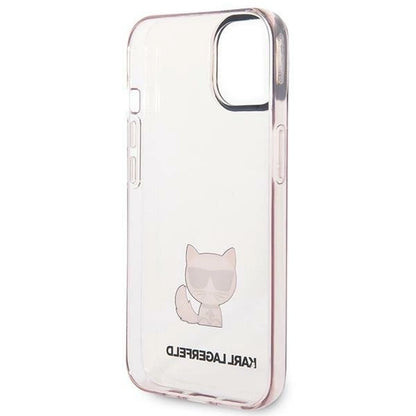 Karl Lagerfeld Transparent Choupette Body Case for iPhone 14 Plus / 15 Plus 6.7" - Pink_6