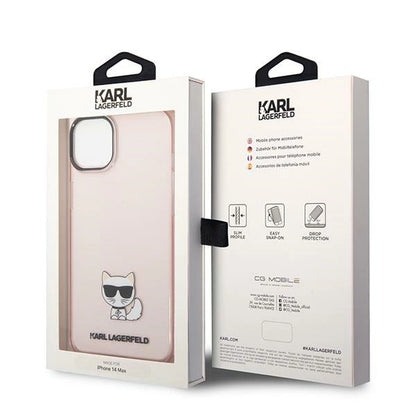 Karl Lagerfeld Transparent Choupette Body Case for iPhone 14 Plus / 15 Plus 6.7" - Pink_7