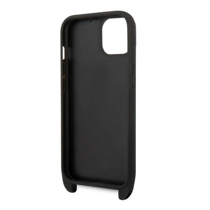 Karl Lagerfeld Monogram Plaque Logo Strap Case for iPhone 14 / 15 / 13 6.1" - Black_5