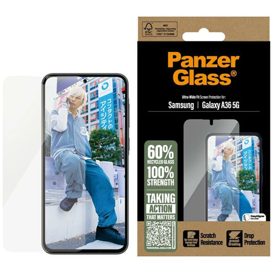 PanzerGlass Ultra-Wide Fit Tempered Glass for Samsung Galaxy A36 5G_0