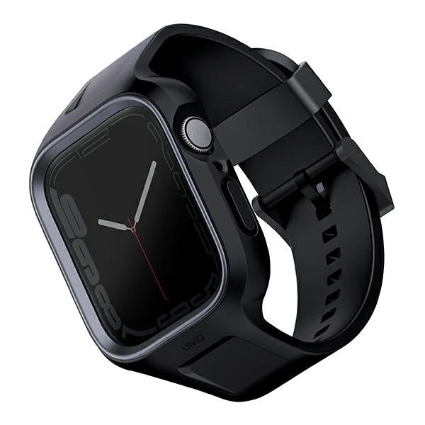Uniq Monos 2 in 1 Strap + Case for Apple Watch 45/44mm - Black_0