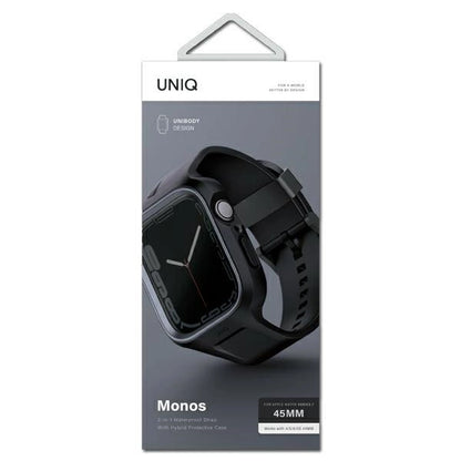 Uniq Monos 2 in 1 Strap + Case for Apple Watch 45/44mm - Black_3