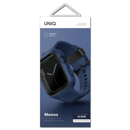 Uniq Monos 2 in 1 Set Strap + Case for Apple Watch 45 / 44 mm - Blue_4