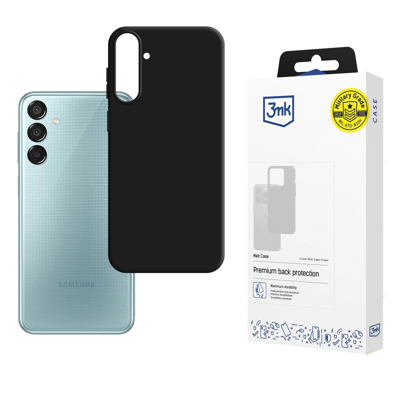 3mk Matt Case for Samsung Galaxy M16 5G - Black_0