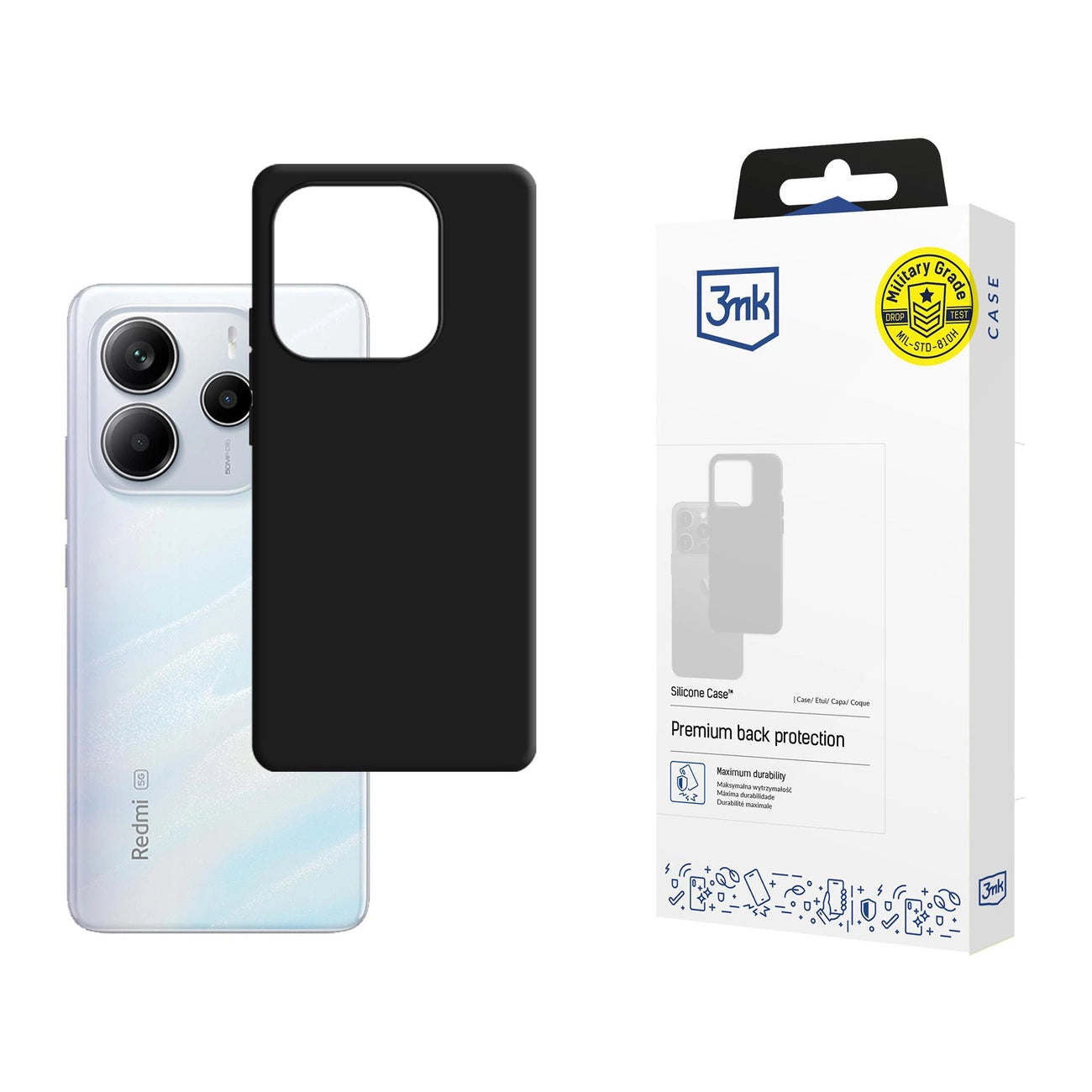 3mk Silicone Case for Xiaomi Redmi Note 14 5G - black_0