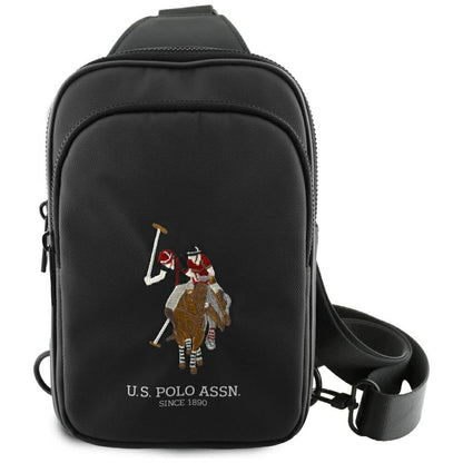US Polo Petit Pique Crossbody Phone Bag Black_0