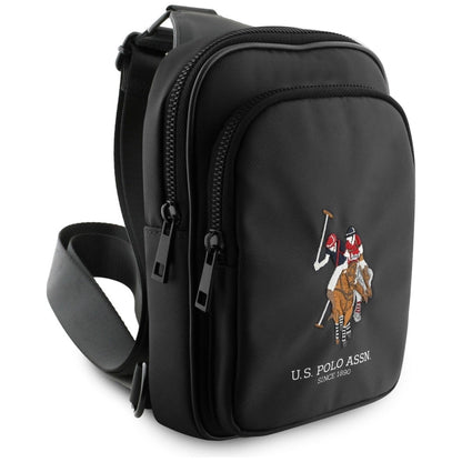 US Polo Petit Pique Crossbody Phone Bag Black_1