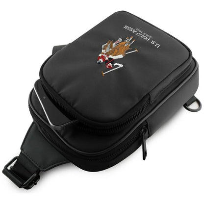 US Polo Petit Pique Crossbody Phone Bag Black_3