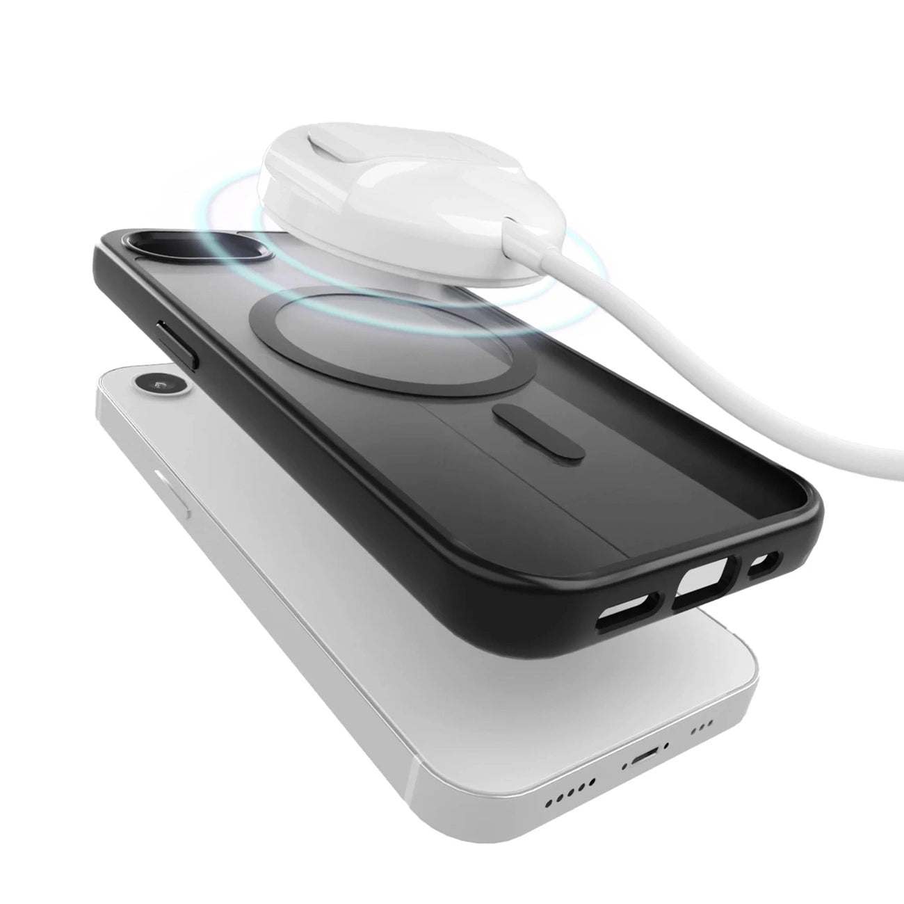 Puro Cover in TPU "GRADIENT" with Magsafe and gradient effect for iPhone 16E, black_2