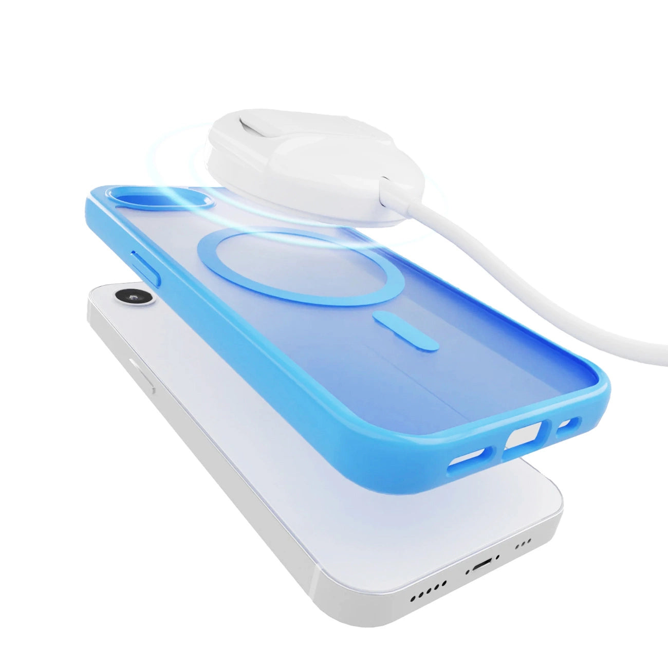 Puro Cover in TPU "GRADIENT" with Magsafe and gradient effect for iPhone 16E, blue_2