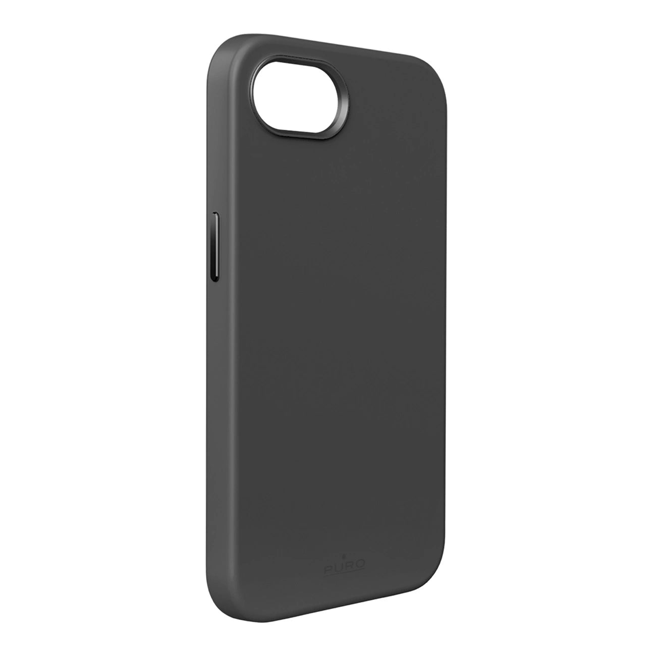 Puro Liquid Silicon Cover "ICON MAG PRO" with Magsafe, metal buttons and camera ring for iPhone 16E, black_0