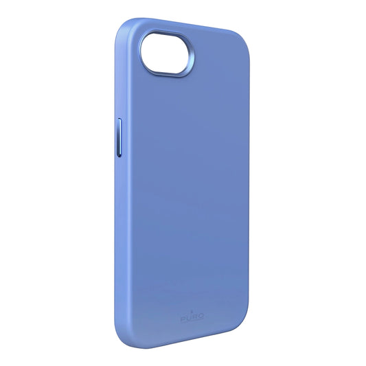 Puro Liquid Silicon Cover "ICON MAG PRO" with Magsafe, metal buttons and camera ring for iPhone 16E, blue_0