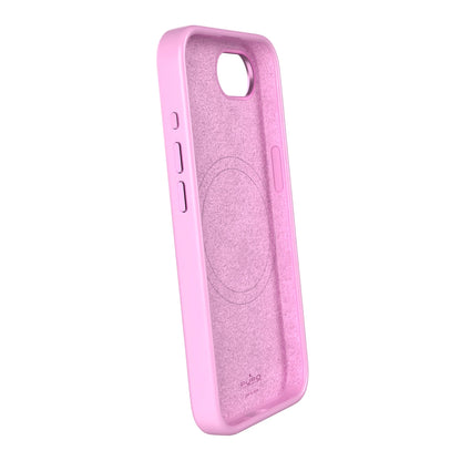 Puro Liquid Silicon Cover "ICON MAG PRO" with Magsafe, metal buttons and camera ring for iPhone 16E, pink_1