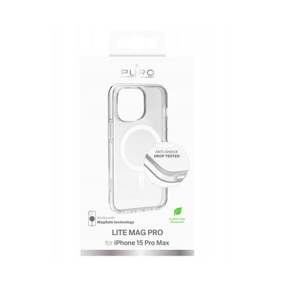 Puro Cover in TPU+PC "LITE MAG" with Magsafe for iPhone 16E, transparent_1