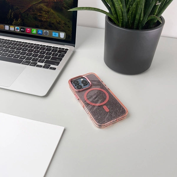 Glitter Case with MagSafe for Samsung Galaxy A56 5G - Pink_5