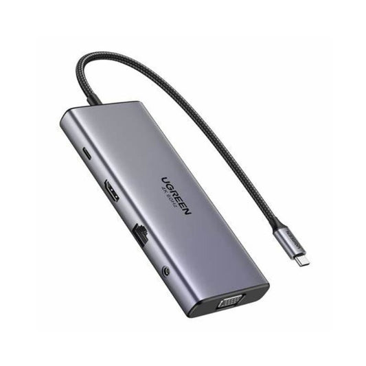 HUB UGREEN 11EN1 USB-C A HDMI+VGA+USB-C+USB-A_0