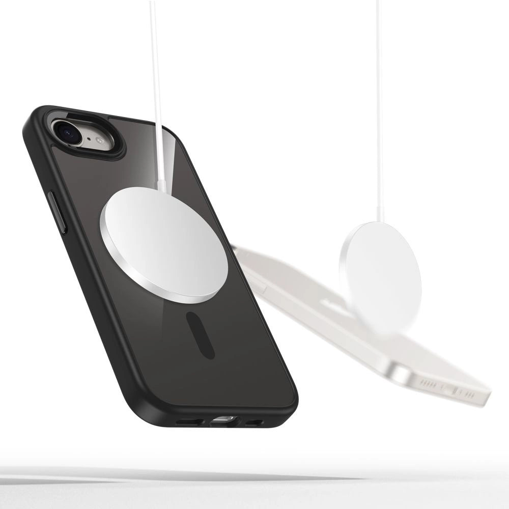 Tech-Protect MagMat MagSafe iPhone 16e Case - Black-Transparent_1