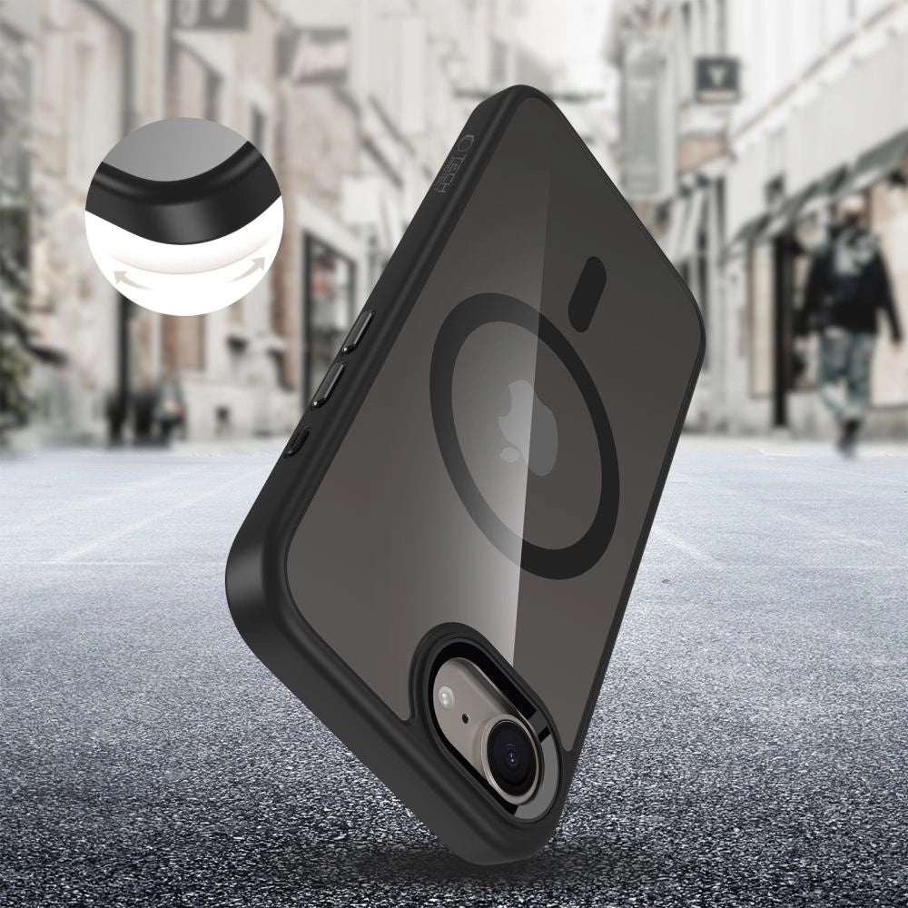 Tech-Protect MagMat MagSafe iPhone 16e Case - Black-Transparent_3