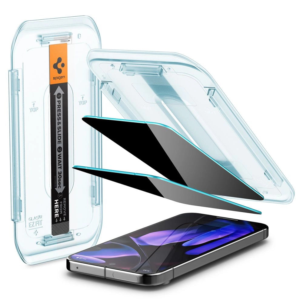 Spigen Glas.TR &quot;Ez Fit&quot; Privacy HD 2-pack privacy glass for Google Pixel 9 / 9 Pro_1