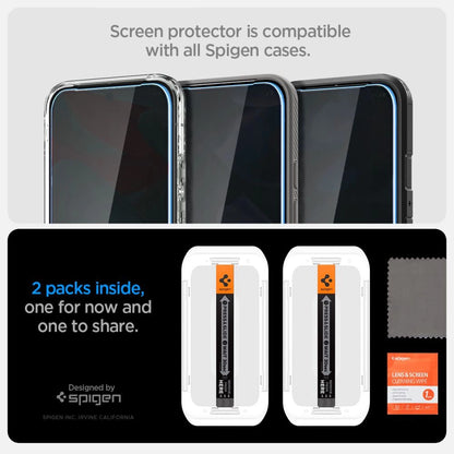 Spigen Glas.TR &quot;Ez Fit&quot; Privacy 2-pack Privacy Glass for Google Pixel 9 Pro XL_12