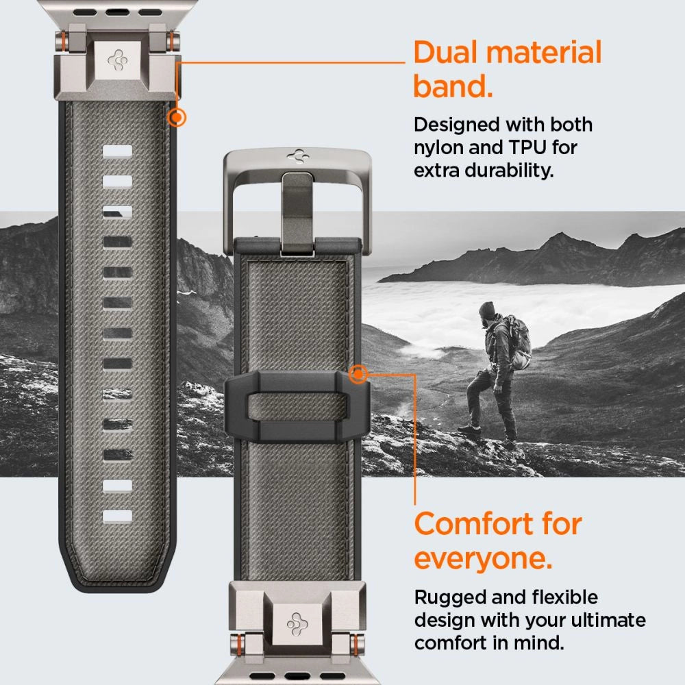 Spigen DuraPro Armor Strap for Apple Watch 44 / 45 / 46 / 49 mm - Gray_12