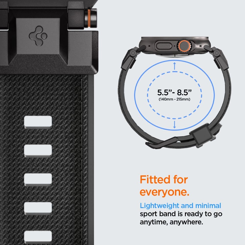 Spigen DuraPro Armor Strap for Apple Watch 44 / 45 / 46 / 49 mm - Black_9