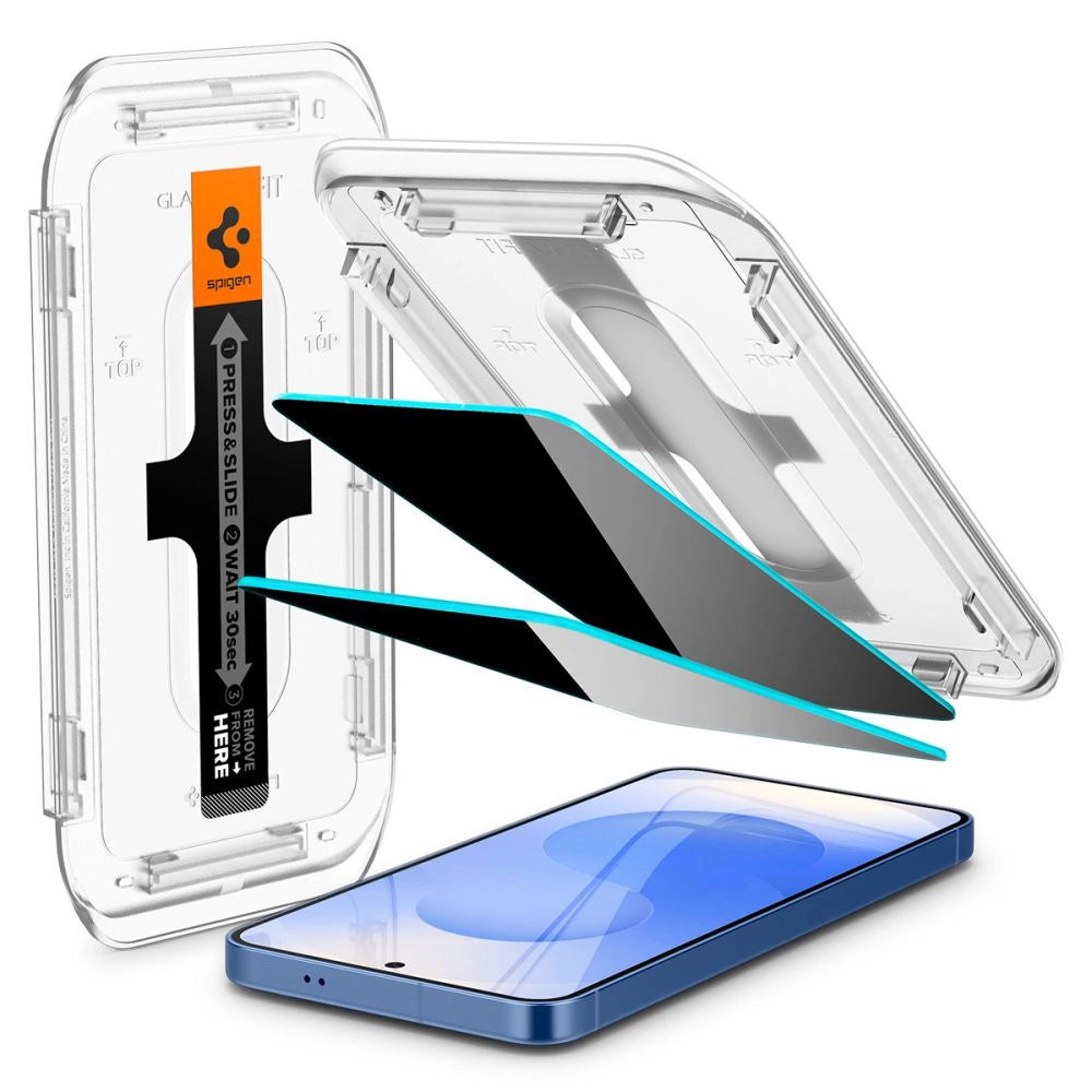 Spigen Glas.TR &quot;Ez Fit&quot; Privacy HD 2-pack privacy glass for Samsung Galaxy S24 / S25_1