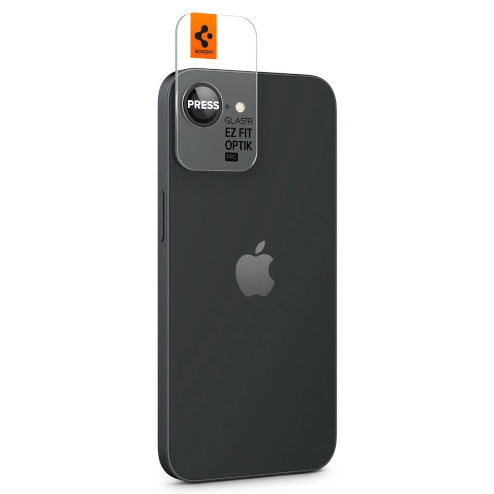 Spigen Optik Pro GLAS.TR &quot;Ez Fit&quot; Camera Cover 2-pack for iPhone 16e - Black_5