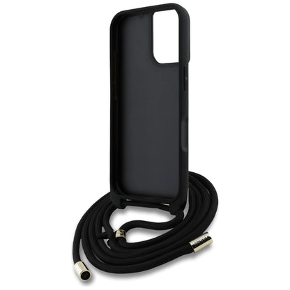 Guess 4G Big Logo Cord Stap Crossbody Case for iPhone 16 Black_5