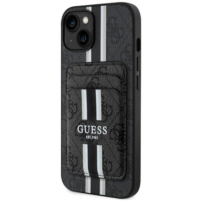 Guess 4G Stripes case with Magsafe wallet for iPhone 15 black_0