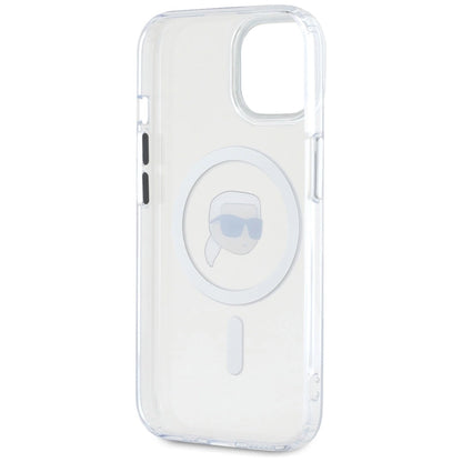 Karl Lagerfeld IML Metal Karl Head MagSafe Case for iPhone 15 White_6